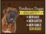 Vianmo Insegna In Legno 30X40 Cm Bordeaux Dogge Security Dein Risiko