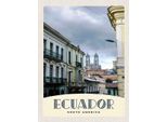 Vianmo Insegna In Legno 40X30 Cm Ecuador SüD Amerika Stadt Kirche