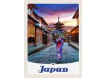 Vianmo Insegna In Legno 40X30 Cm Japan Asien Japanerin Tradition