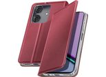 Setty Kaardivahega MobiiliüMbris Setty Realme Note 60 Wallet Smart Magnetic, Tumepunane