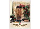 Vianmo Insegna In Legno 40X30 Cm Toskana Italien Natur Blumen TüR