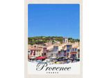 Vianmo Insegna In Legno 40X30 Cm Provence Frankreich Boote Stadt