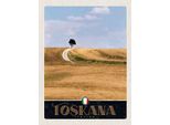 Vianmo Insegna In Legno 40X30 Cm Toskana Italien Baum Wiese Natur