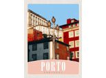 Vianmo Insegna In Legno 40X30 Cm Porto Portugal Europa Stadt Haus
