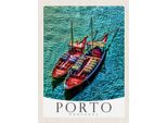 Vianmo Insegna In Legno 40X30 Cm Porto Portugal Europa Boote Meer