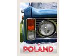 Vianmo Insegna In Legno 40X30 Cm Polen Europa Oldtimer Auto 90Er
