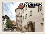 Vianmo Insegna In Legno 30X40 Cm Regensburg Porta Practoria Schloss