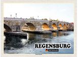 Vianmo Insegna In Legno 30X40 Cm Regensburg Steinerne BrüCke Fluss