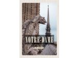 Vianmo Insegna In Legno 30X20 Cm Notre-Dame De Paris Reiseziel
