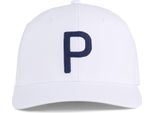 Puma Cap Heritage P Tech Cap White Glow - Deep Navy Bianco