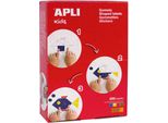Apli Gomets Quadrato Adesivo Permanente - 12X12Mm, 17X17Mm E 23X23Mm - 200 Fogli In Diversi Colori - Sviluppo Di Abilità E Capacità Nei Bambini