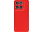 Avizar, Motorola Edge 60 Pro Custodia In Silicone Soft-Touch Serie Smoothgrip, Rosso