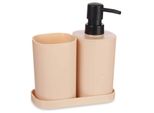 Dispenser Per Sapone, Bicchiere Per Spazzolini Da Denti Con Sottobicchiere, In Plastica, 3 Pezzi