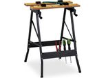 Luxtom | Banco Da Lavoro, Tavolo Da Lavoro E Di Serraggio 100 Kg 56X78X62Cm, Ampia Superficie Di Lavoro, Tavolo Da Lavoro Regolabile In Altezza, Banco Da Lavoro Con Ganasce Di Serraggio