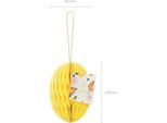 Decorazione Di Carta A Nido D'ape Giallo 12 Cm