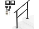 Corrimano 103Cm - Per Scale A 2-3 Gradini - Tubo Quadrato Nero - Ringhiera Per Scale