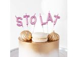 Candele Di Compleanno Con La Scritta Happy Birthday Oro Rosa