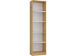 Classica Libreria R50 Con 5 Ripiani – Resistente Ai Graffi, Design Moderno | Rovere Artisan / Bianco | 182X50X30