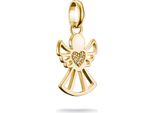 Ciondolo A Forma Di Angelo Con Incisione A Cuore E Pietre Preziose In Argento Placcato Oro - Thomas Sabo Modello: CC1242-414-14