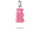 Ciondolo Thomas Sabo, Orsetto D'oro In Vetro, In Rosa, In Argento