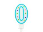 Candela Numero Con Punti 0, 7,5 Cm (Party, Candele)