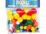 Acryl-Pompons, Farbmix 78 Stk.
