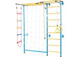 Vevor, Parete Ginnica, Struttura Per Arrampicata Per Bambini, 7 In 1 Con Scala Acciaio Al Carbonio Svedese, Barra Per Trazioni, Scala A Corda E Anelli Ginnici, Portata 100 Kg, Multicolore