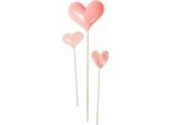 Cuori Su Bastoncino Decorazione Di San Valentino 3Pz.