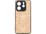 Custodia In Legno Per Xiaomi Redmi Note 14 5G, Calendario Azteco Bewood Aniegre