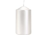 Candela A Cilindro Bispol Aura 30H 10CM SW60/100 Bianco Perla