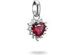 Ciondolo Thomas Sabo True Romance Cuore Rosso Connect Argento