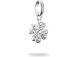 Ciondolo Charm Thomas Sabo Trifoglio Portafortuna Con Pietre Connect Silver