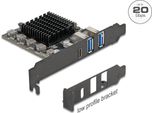 Delock Pci Express X4 Karte Zu 1 X Usb Type-C+ 2 Typ-A - Low Profile (90891)