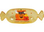 Ciotola Per Caramelle Di Halloween Arancione Zucca Fantasma Decorazione Accessorio Per Feste, Colore: Arancione