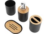 Set Da Bagno 4El. Distributore Di Sapone, Tazze, Portasapone