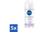 Nivea - Deodorante Roller - Fresh Sensation - Antitraspirante 72 Ore - 50 Ml - Confezione Risparmio - 5 Pezzi