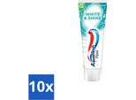 Aquafresh White & Shine - Dentifricio Sbiancante - 75 Ml - Confezione Risparmio - 10 Pezzi