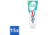 Aquafresh White & Shine - Dentifricio Sbiancante - 75 Ml - Confezione Risparmio - 15 Pezzi