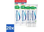 Sensodyne Dentifricio - Menta Fresca - Menta Fresca - Confezione Doppia - 2 X 75 Ml - Confezione Risparmio - 20 Pezzi