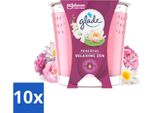 Glade - Candela Profumata Relaxing Zen - 100 % Cera Di Colza - 112 G - Confezione Risparmio - 10 Pezzi