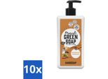 Marcel's Green Soap - Sapone Per Le Mani - Sandalo E Cardamomo - Per Uso Quotidiano - 500 Ml - Confezione Risparmio - 10 Barrette