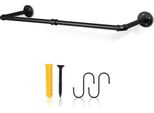 Appendiabiti - Appendiabiti Da Parete - Appendiabiti - 1 Pezzo - Metallo Pregiato - 92 Cm - Nero - Appendiabiti - Appendiabiti Da Parete - Industriale - Salvaspazio - Facile Montaggio - Portata 65 Kg