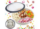 Scatola Per Snack Tavola Per Snack Con 5 Scomparti Tavola Per Frutta Coperchio Trasparente In Plastica - Scatola Per Frutta Secca E Dessert