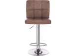 Sgabello Da Bar Buddy - Con Schienale Alto - Sgabelli Da Bar Ergonomici - Altezza Seduta 60-82Cm - Marrone - Set Di 1 - Cucina E Bar