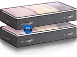 2 Pezzi Contenitori Sotto Il Letto Con Coperchio - Contenitori Sotto Il Letto Da 60 L - Borse Sotto Il Letto Pieghevoli - Borse Porta Abiti Con Maniglia Rinforzata Per Vestiti - Piumoni - Coperte