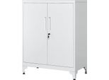 Armadio Da Ufficio Zodiac - Schedario Con Serratura - Armadio In Metallo - Schedario Bianco - 40 X 80 X 91 Cm