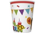 Bicchiere Di Carta Per Animali Compleanno 250Ml 8Pz.