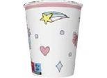 Bicchiere Di Carta Per Compleanno Unicorno 250 Ml, 8 Pezzi.