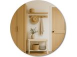 Specchio Rotondo A Soppalco 90 Cm, Grande Specchio Da Parete Senza Cornice, Moderno Ed Elegante