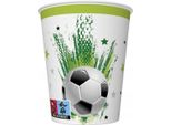 Bicchiere Di Carta Compleanno Football 250Ml 8 Pz
